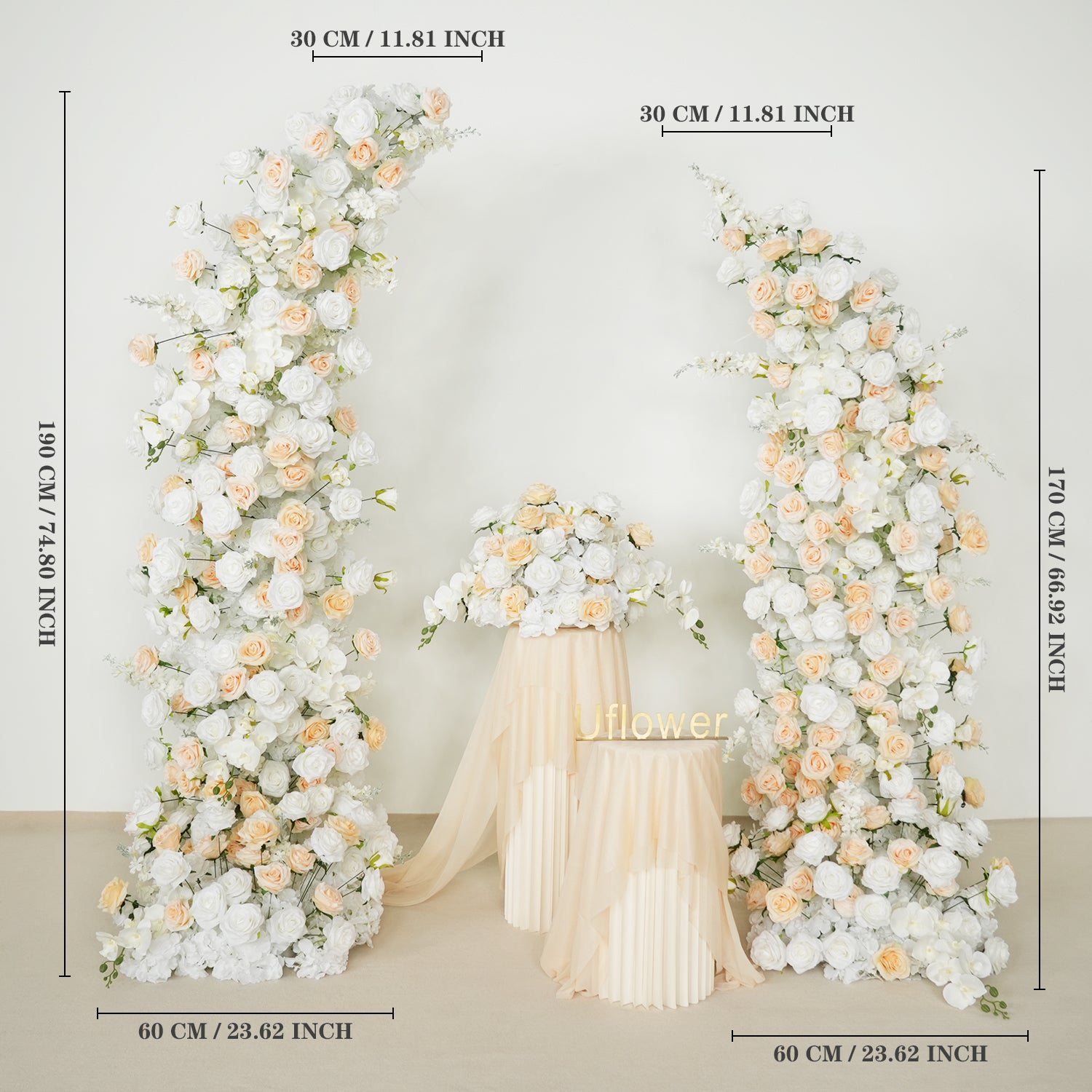 Champagne Crocus Wedding Event Floral Arch 13 picture